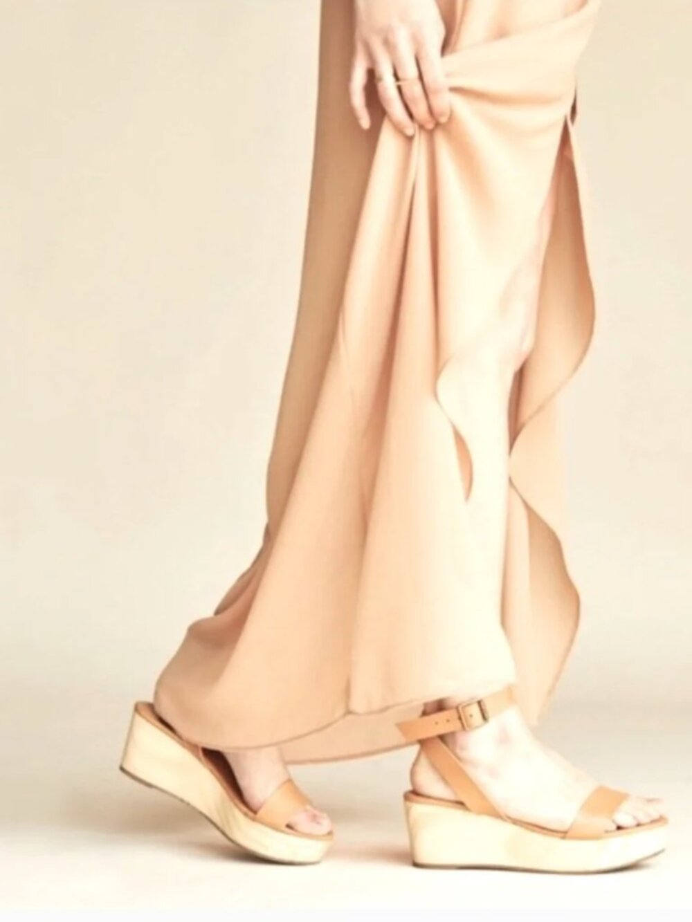 🤎 Nisolo Sarita Wooden Platform Wedge Sandals | Size 8